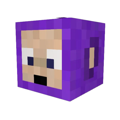 Tinky_Whysky Minecraft avatar head, 3D render