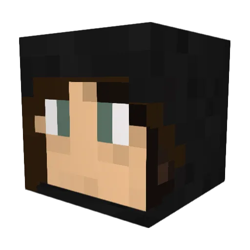Tinnis Minecraft avatar head, 3D render