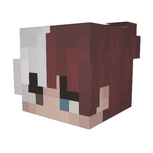 Tino Minecraft avatar head, 3D render