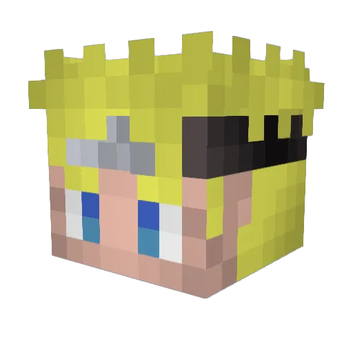 TinoPlusUltra Minecraft avatar head, 3D render