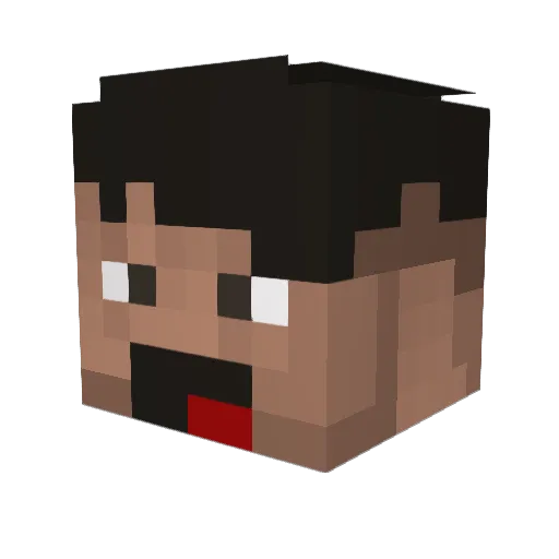 Tino_Pro Minecraft avatar head, 3D render