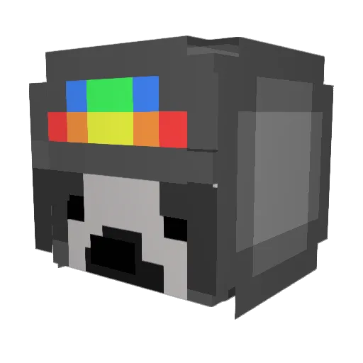 Tinosloth Minecraft avatar head, 3D render