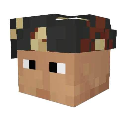 Tinossa77 Minecraft avatar head, 3D render