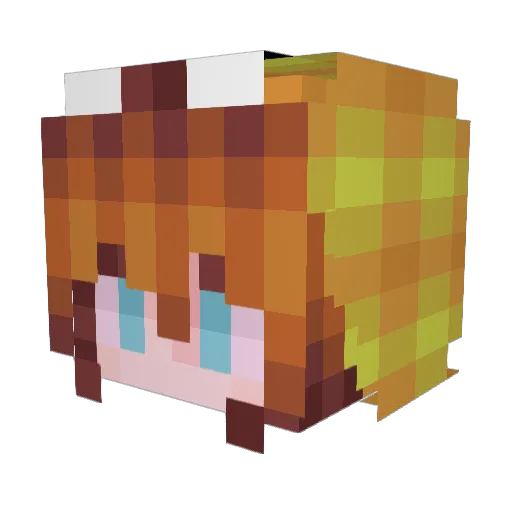 Tinrex Minecraft avatar head, 3D render