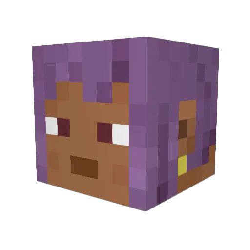 Tinsuzz_ Minecraft avatar head, 3D render