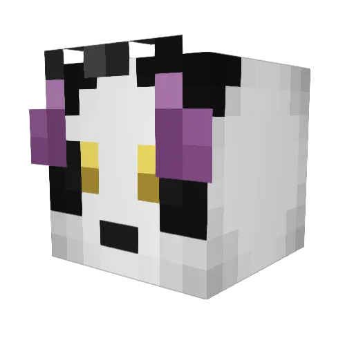 Tintahale Minecraft avatar head, 3D render