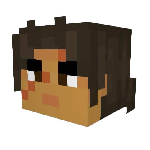 Tintow Minecraft avatar head, 3D render