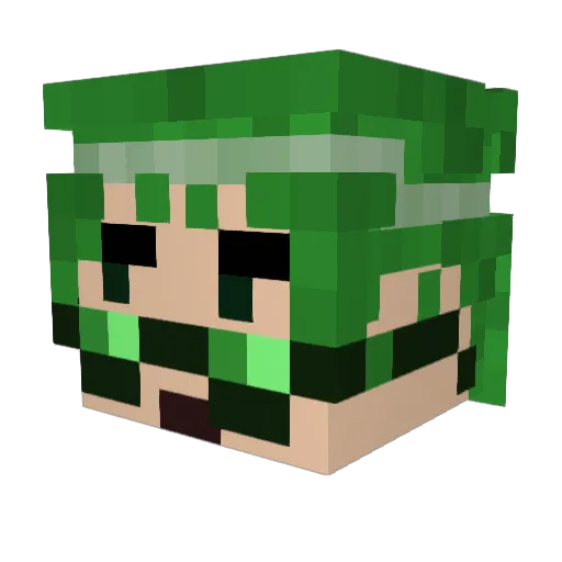 Tintudo Minecraft avatar head, 3D render