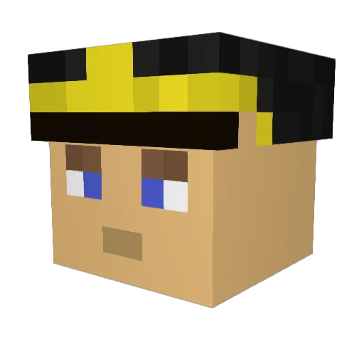 TintyJ Minecraft avatar head, 3D render