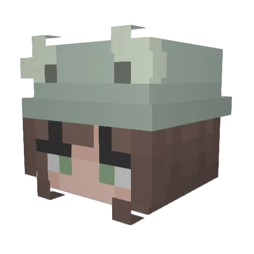 TinyAJ Minecraft avatar head, 3D render