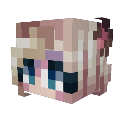 TinyAngel19 Minecraft avatar head, 3D render