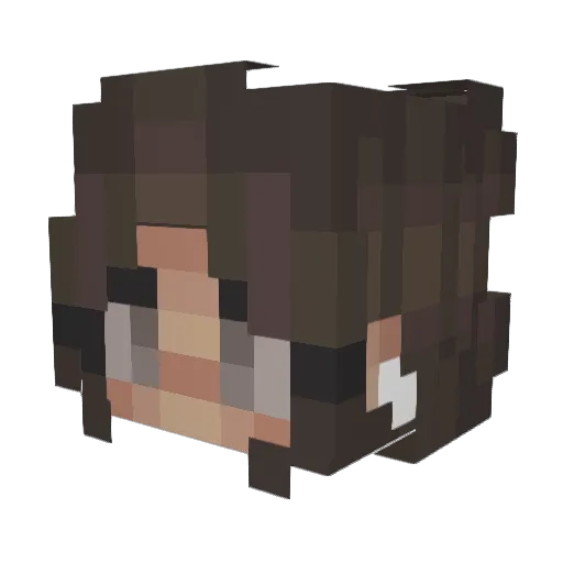 TinyBasted Minecraft avatar head, 3D render
