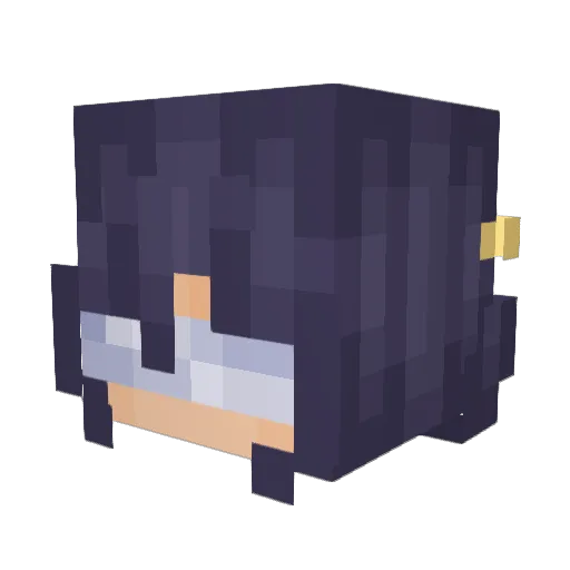TinyBlueberiTart Minecraft avatar head, 3D render