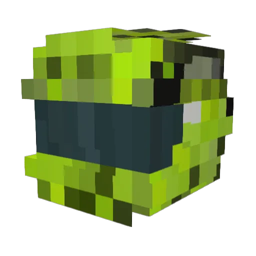 TinyCars Minecraft avatar head, 3D render