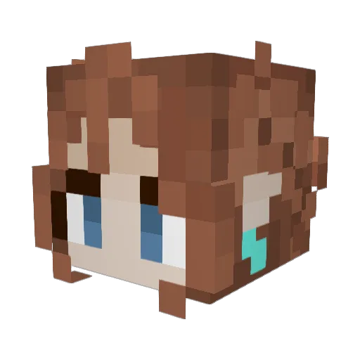 TinyElephant52 Minecraft avatar head, 3D render