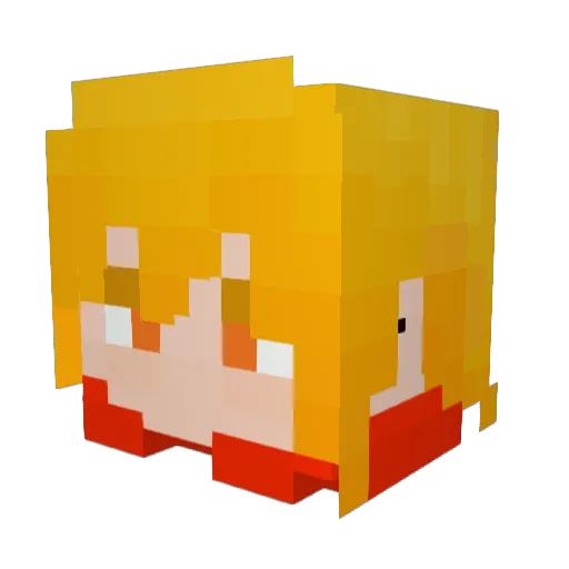 TinyEntity Minecraft avatar head, 3D render