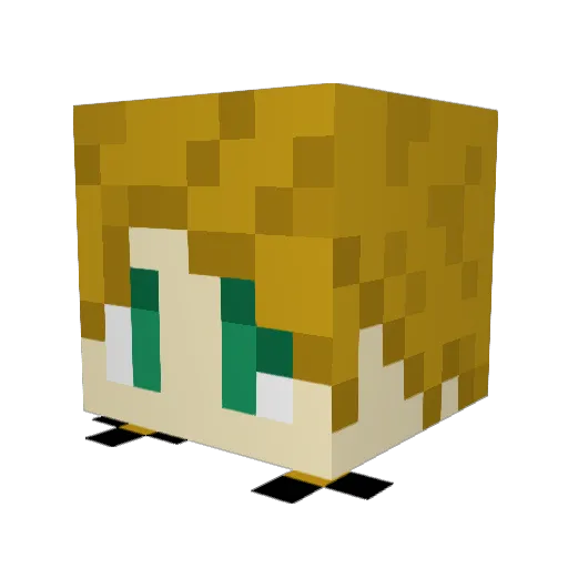 TinyFedoraMan Minecraft avatar head, 3D render