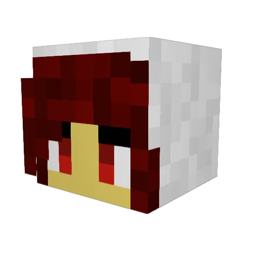 TinyGlutton Minecraft avatar head, 3D render