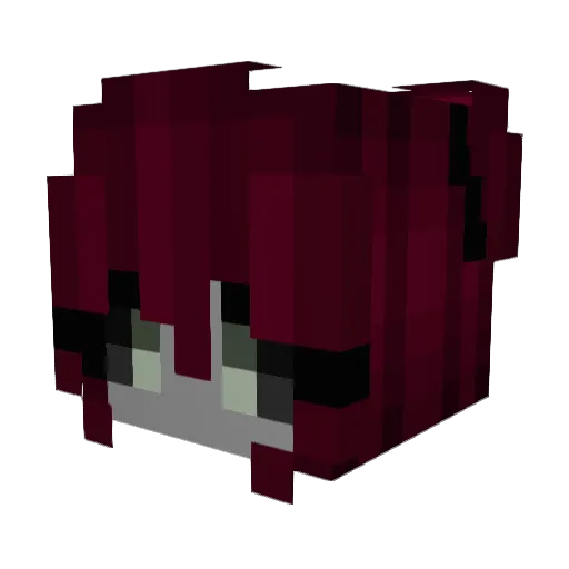 TinyIris Minecraft avatar head, 3D render