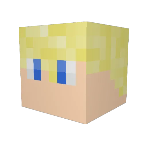TinyJewishBoy Minecraft avatar head, 3D render