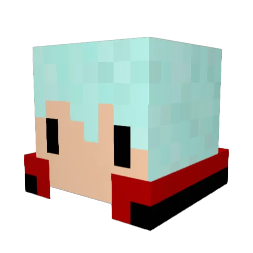 TinyJoken Minecraft avatar head, 3D render