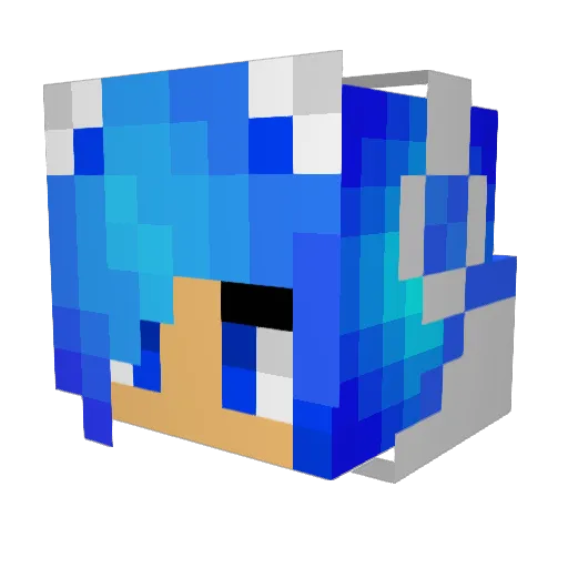 TinyJulis Minecraft avatar head, 3D render
