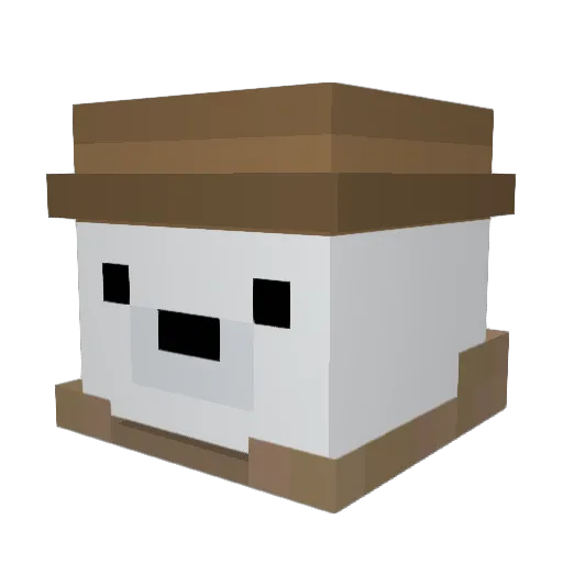 TinyKraken Minecraft avatar head, 3D render