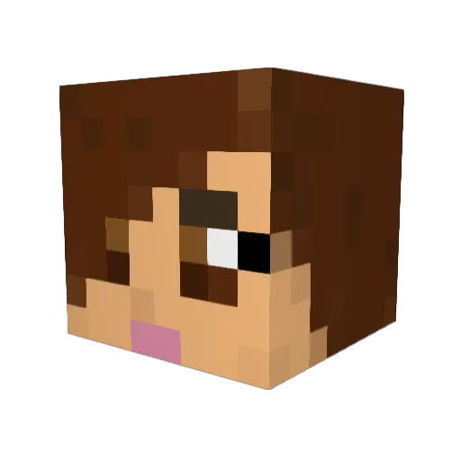 TinyOne111 Minecraft avatar head, 3D render
