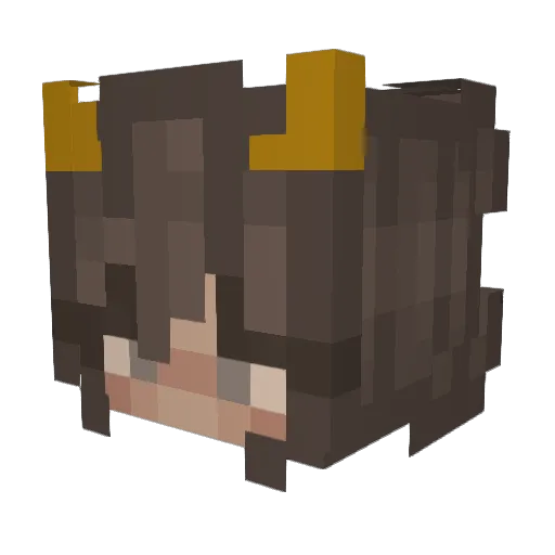 TinyPandaRose Minecraft avatar head, 3D render