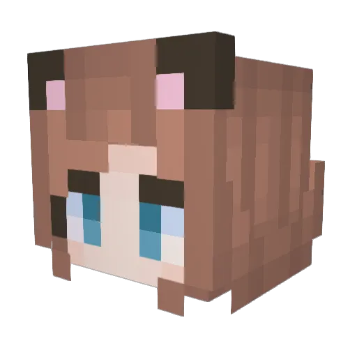 TinySpicyMew Minecraft avatar head, 3D render