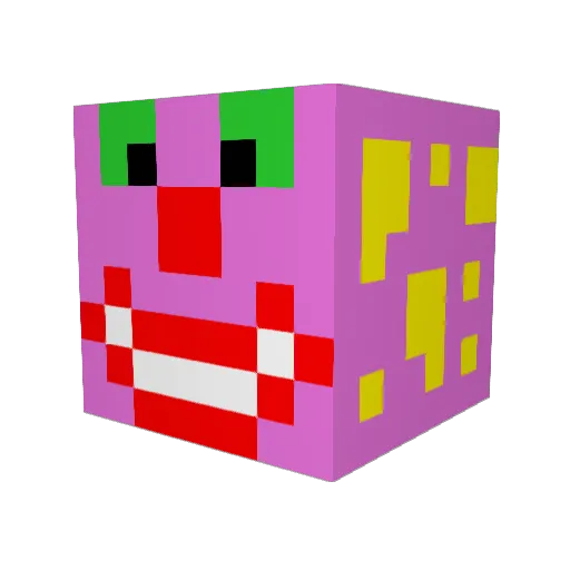 TinyTim321 Minecraft avatar head, 3D render
