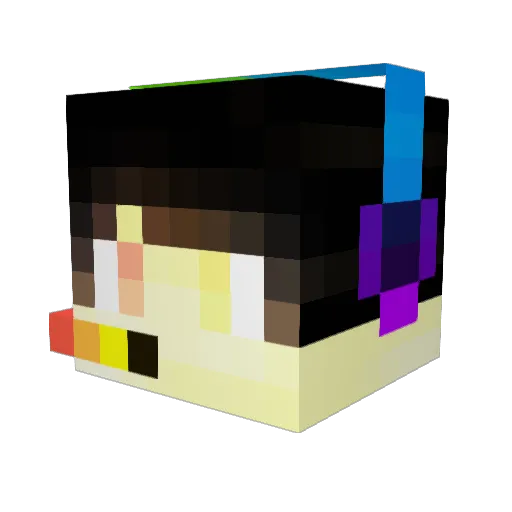 TinyTurk15 Minecraft avatar head, 3D render