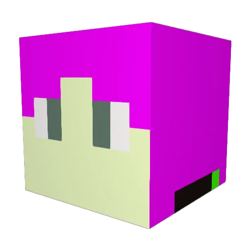 TinyWee Minecraft avatar head, 3D render