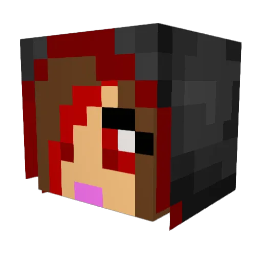 Tiny_Flower Minecraft avatar head, 3D render