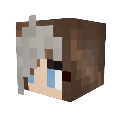 Tiny_Glass_Tree Minecraft avatar head, 3D render