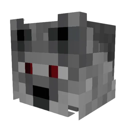 Tiny_Wolf Minecraft avatar head, 3D render