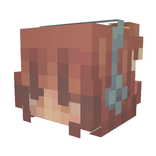 Tiny_doggy Minecraft avatar head, 3D render