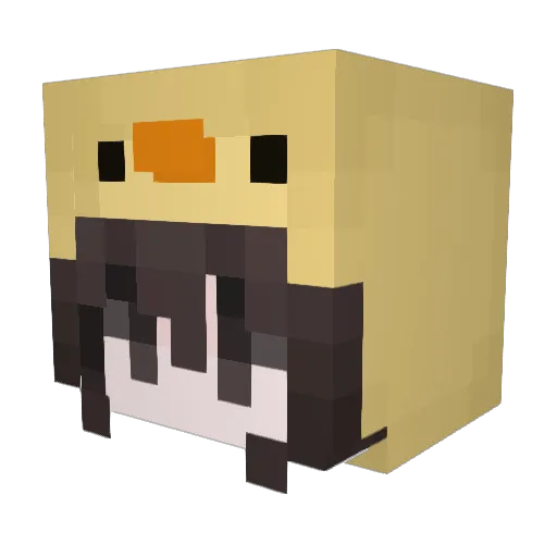 Tinybb002 Minecraft avatar head, 3D render