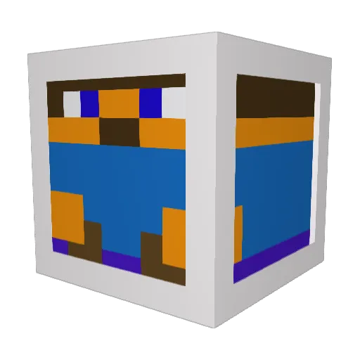 Tinyman2001 Minecraft avatar head, 3D render