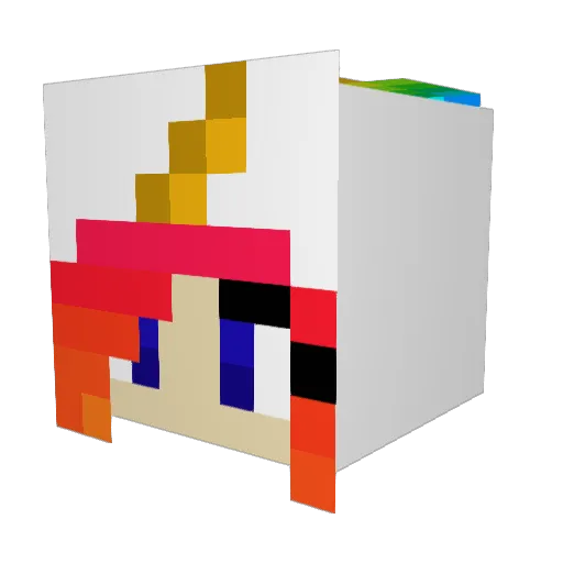 Tinytmee Minecraft avatar head, 3D render