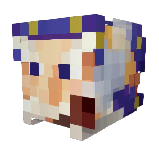 Tinytombomb Minecraft avatar head, 3D render