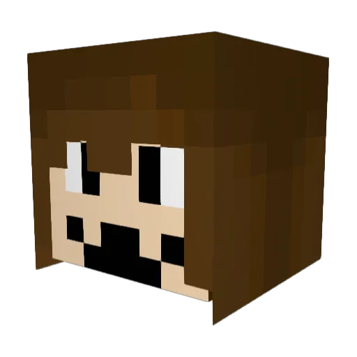 TioKoko Minecraft avatar head, 3D render