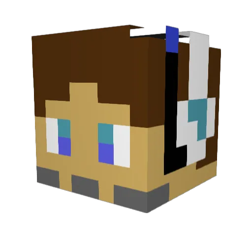 TioLokao Minecraft avatar head, 3D render