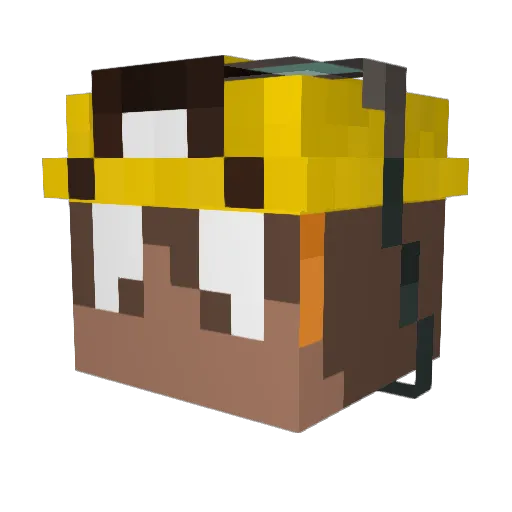 TioNatan Minecraft avatar head, 3D render