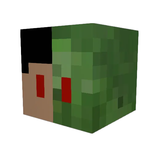 TioPobre Minecraft avatar head, 3D render