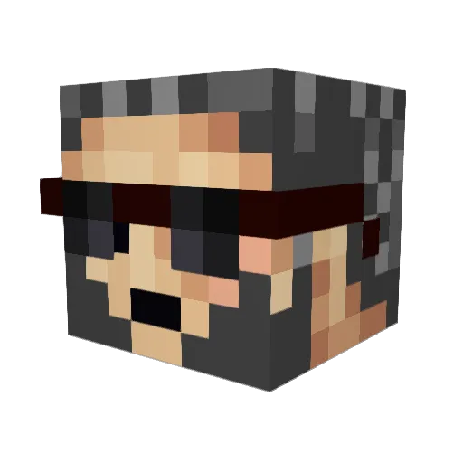 TioPulpin Minecraft avatar head, 3D render