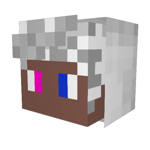 TioRex_ Minecraft avatar head, 3D render