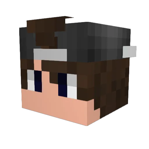 TioSix Minecraft avatar head, 3D render