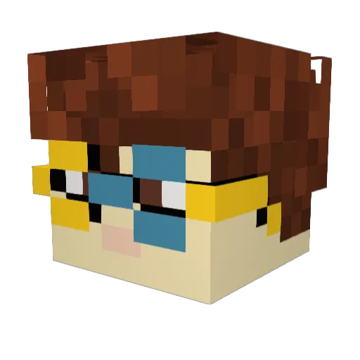 TioStitch_ Minecraft avatar head, 3D render
