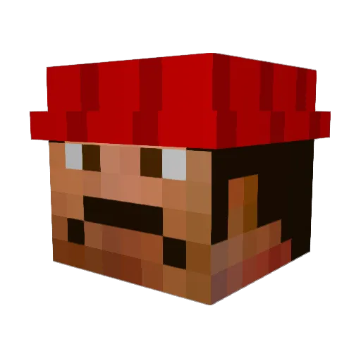 TioWicho Minecraft avatar head, 3D render